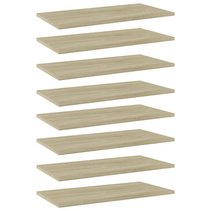 Přídavné Police 4 Ks 100 X 40 X 1,5 Cm Dřevotříska Dub Sonoma