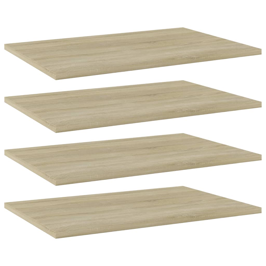 Přídavné Police 4 Ks 100 X 40 X 1,5 Cm Dřevotříska Dub Sonoma