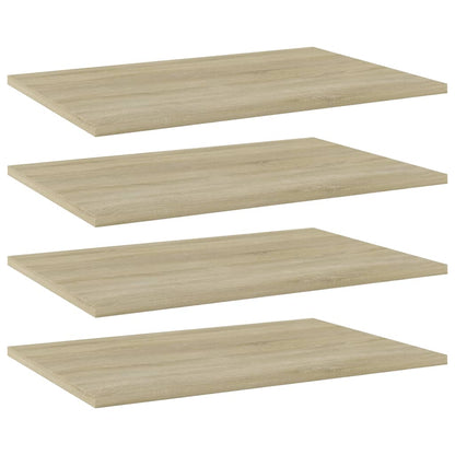Přídavné Police 4 Ks 100 X 40 X 1,5 Cm Dřevotříska Dub Sonoma