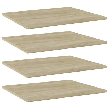 Přídavné Police 4 Ks 100 X 40 X 1,5 Cm Dřevotříska Dub Sonoma