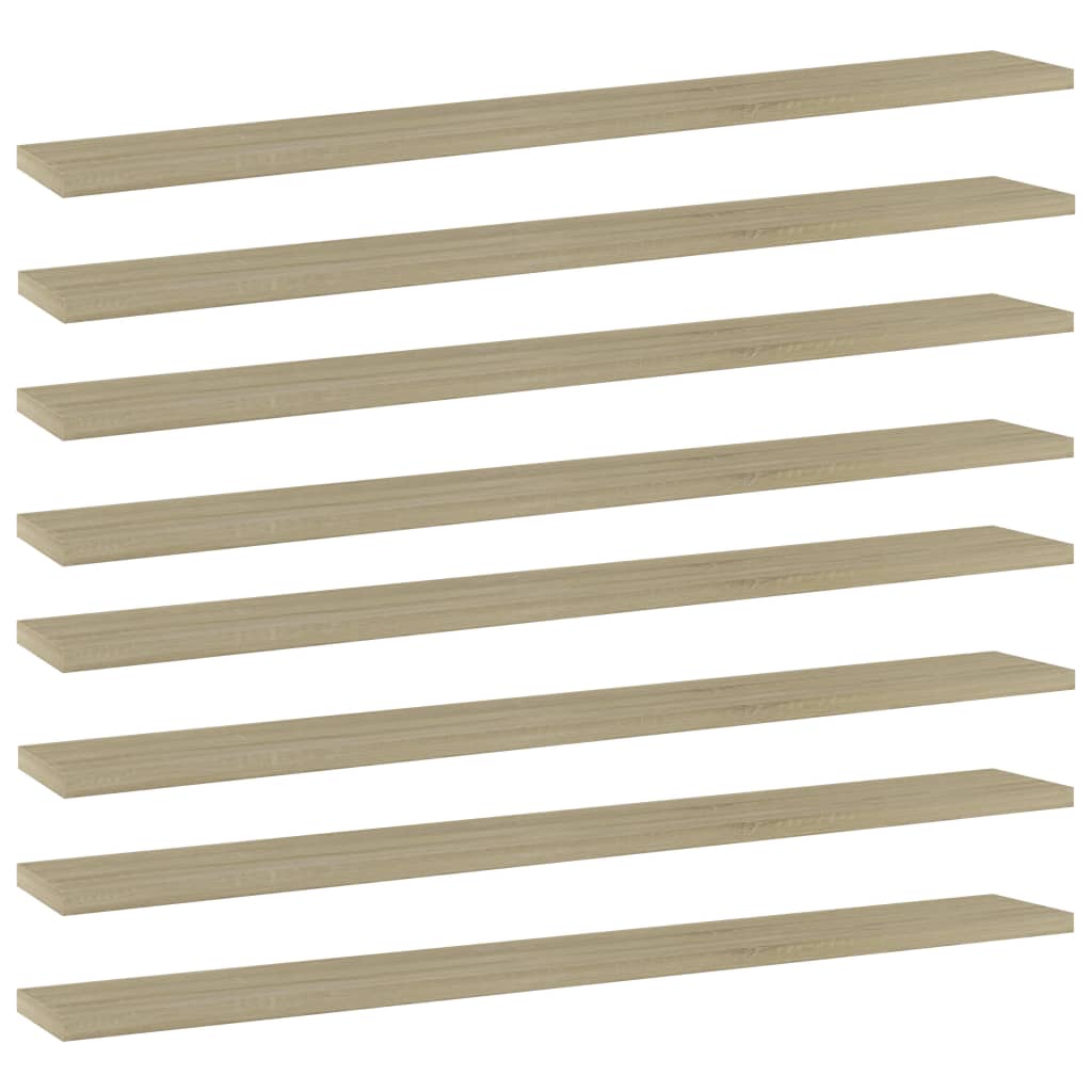 Přídavné Police 4 Ks 100 X 40 X 1,5 Cm Dřevotříska Dub Sonoma