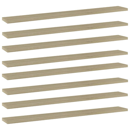 Přídavné Police 4 Ks 100 X 40 X 1,5 Cm Dřevotříska Dub Sonoma