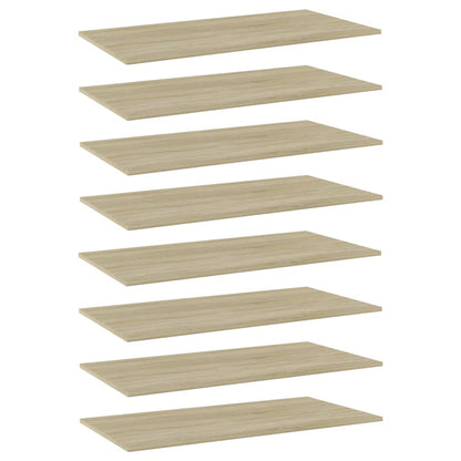 Přídavné Police 4 Ks 100 X 40 X 1,5 Cm Dřevotříska Dub Sonoma