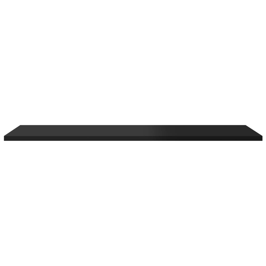 Přídavné Police 8 Ks Černé Vysoký Lesk 80X30X1,5 Cm Dřevotříska