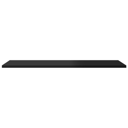 Přídavné Police 8 Ks Černé Vysoký Lesk 80X30X1,5 Cm Dřevotříska