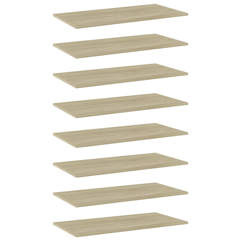 Přídavné Police 4 Ks 100 X 40 X 1,5 Cm Dřevotříska Dub Sonoma
