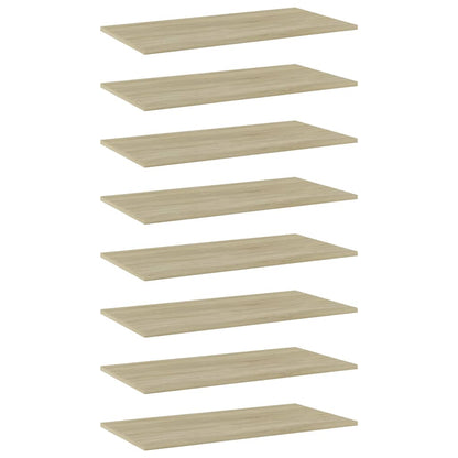 Přídavné Police 4 Ks 100 X 40 X 1,5 Cm Dřevotříska Dub Sonoma