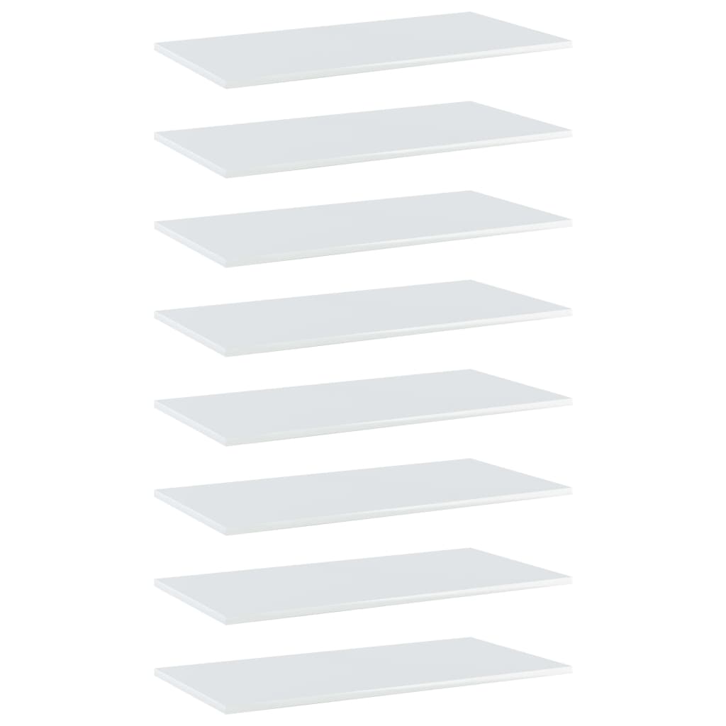 Police Na Knihy 4 Ks Bílé Lesklé 100X30X1,5 Cm Kompozitní Dřevo Bílá S Vysokým Leskem