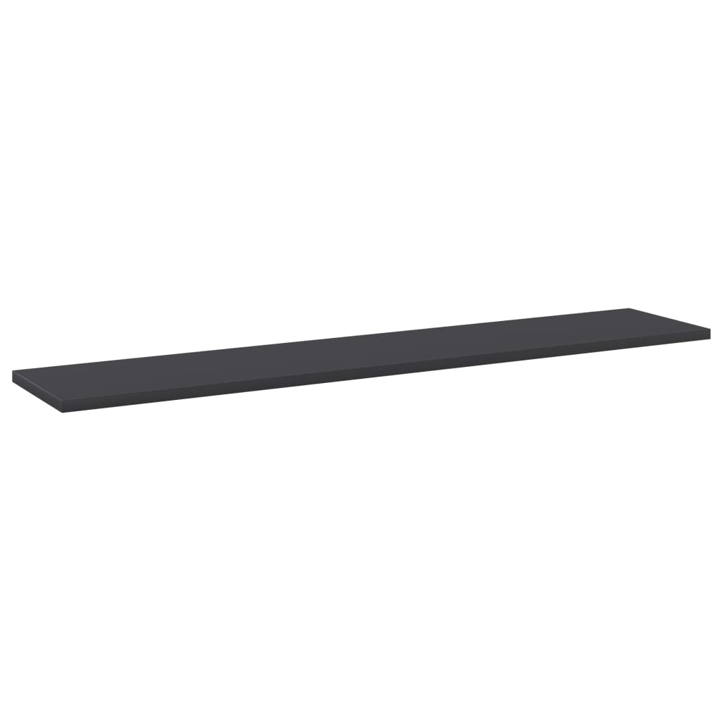 Přídavné Police 4 Ks Šedé 100 X 20 X 1,5 Cm Dřevotříska