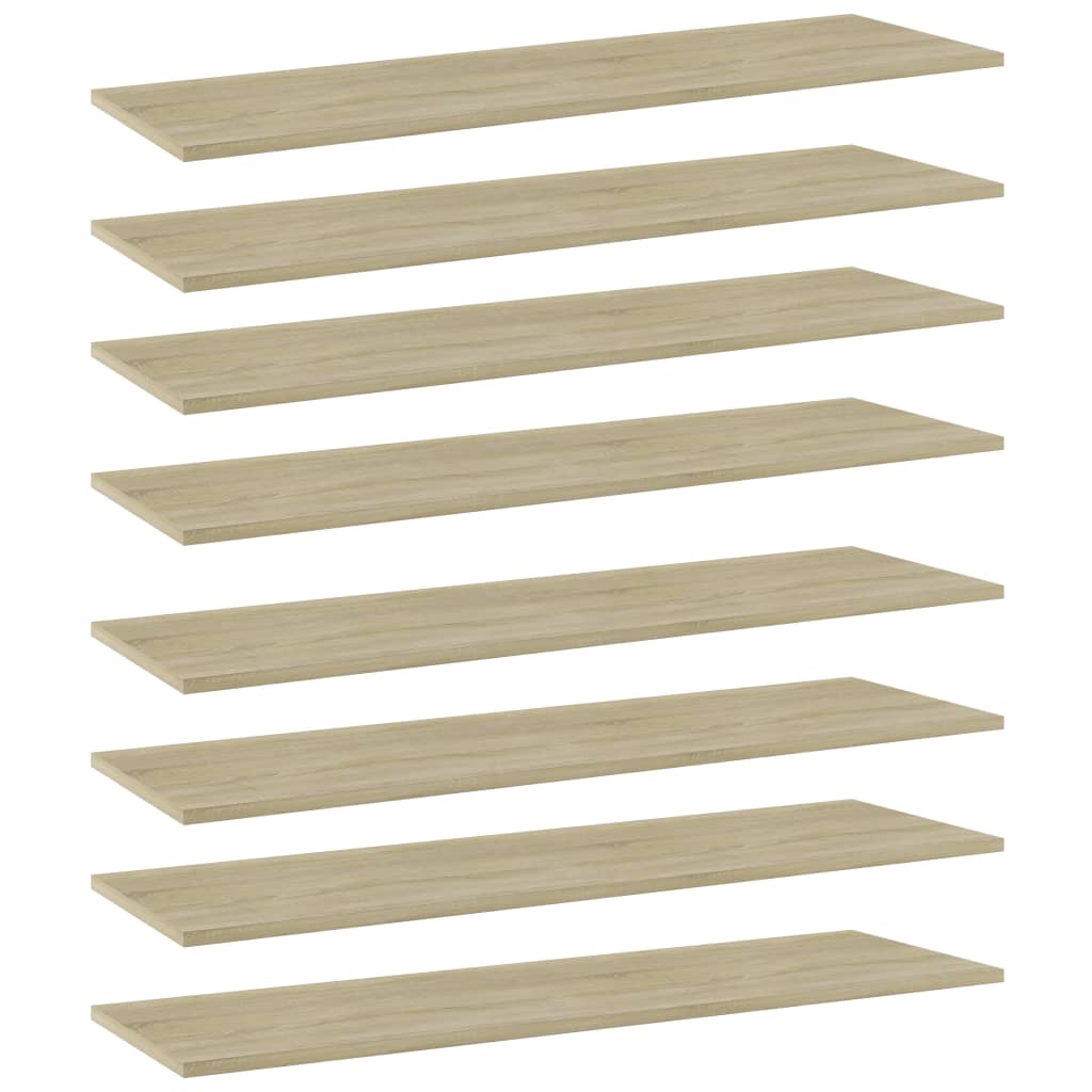 Přídavné Police 4 Ks 100 X 40 X 1,5 Cm Dřevotříska Dub Sonoma