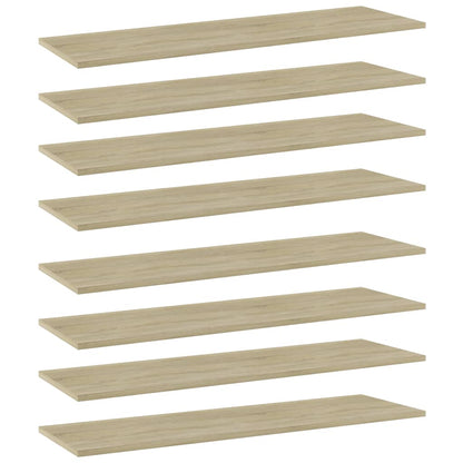 Přídavné Police 4 Ks 100 X 40 X 1,5 Cm Dřevotříska Dub Sonoma