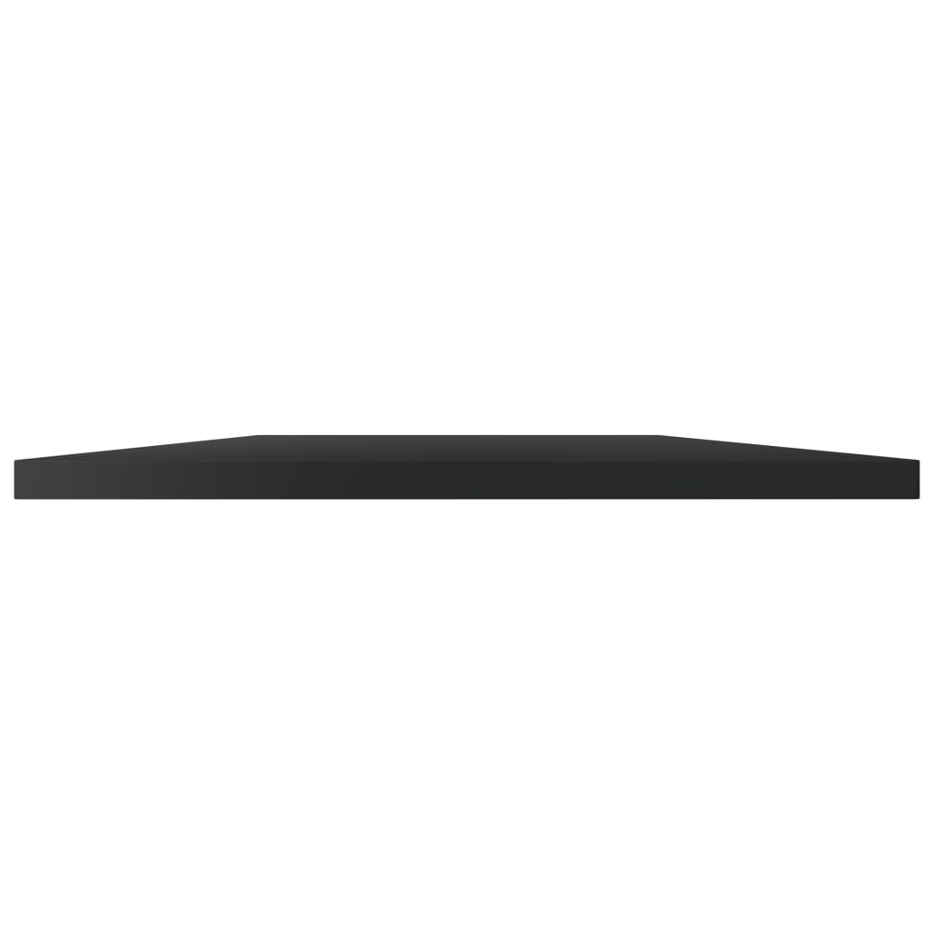 Přídavné Police 8 Ks Černé Vysoký Lesk 100X30X1,5Cm Dřevotříska