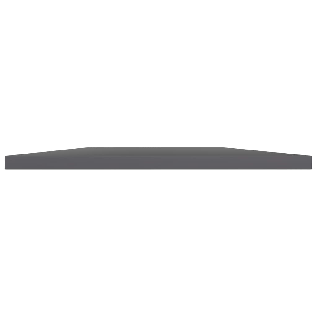 Přídavné Police 4 Ks Šedé Vysoký Lesk 100X30X1,5 Cm Dřevotříska Šedá S Vysokým Leskem