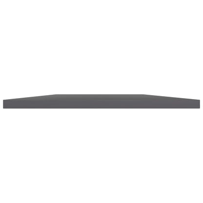Přídavné Police 4 Ks Šedé Vysoký Lesk 100X30X1,5 Cm Dřevotříska Šedá S Vysokým Leskem