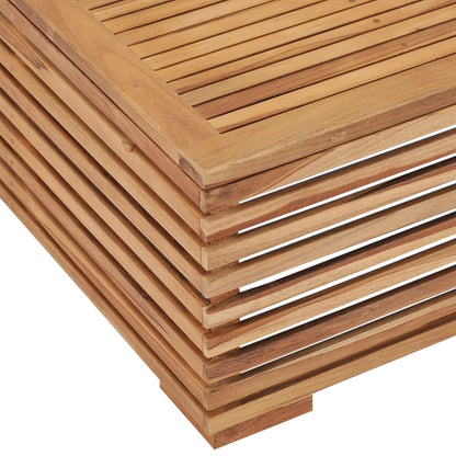 Set Zahradního Stolu A Podnožky Poduška Masivní Teak