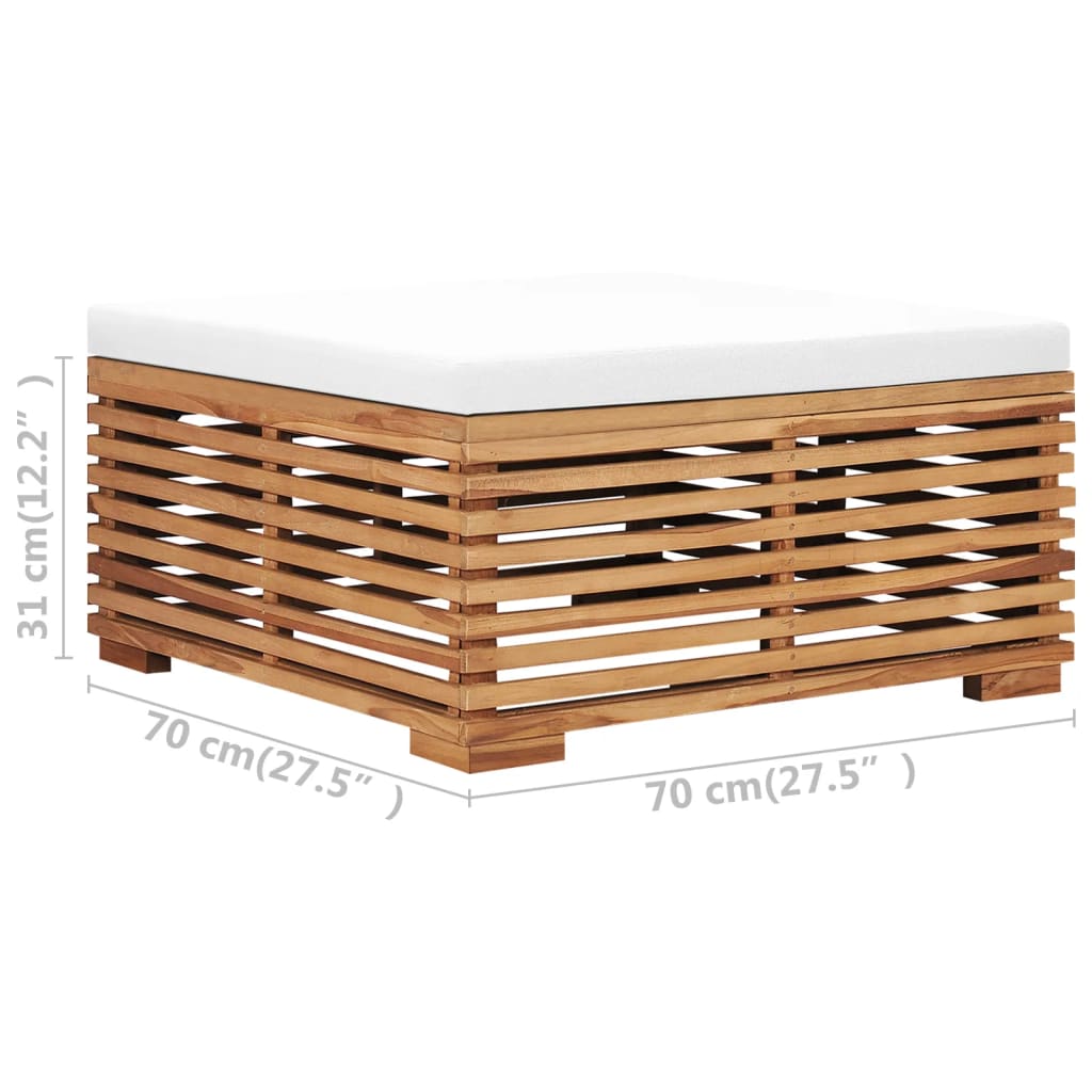 Set Zahradního Stolu A Podnožky Poduška Masivní Teak
