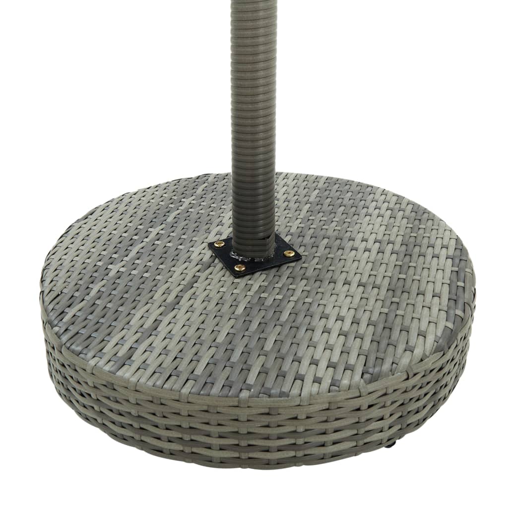3Dílný Zahradní Barový Set Polyratan Šedý
