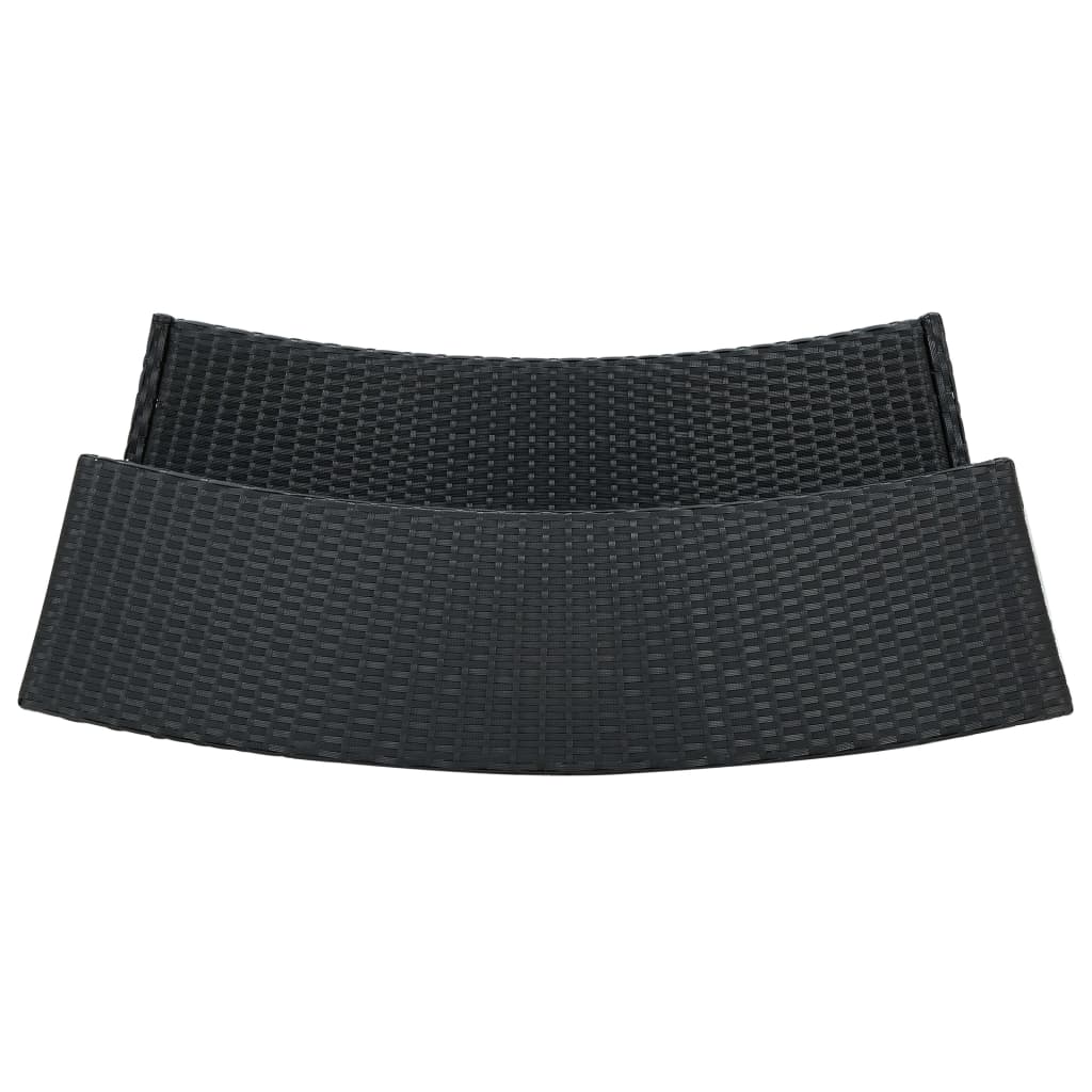 5Dílný Zahradní Barový Set S Poduškami Černý