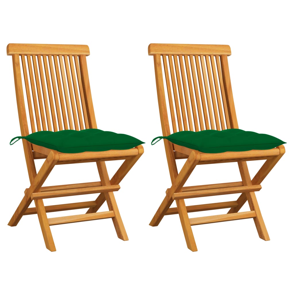 Zahradní Židle S Šedými Poduškami 6 Ks Masivní Teak