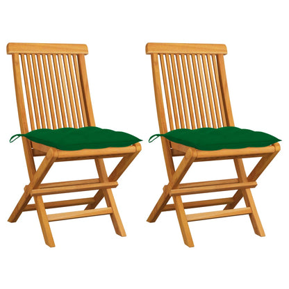Zahradní Židle S Šedými Poduškami 6 Ks Masivní Teak