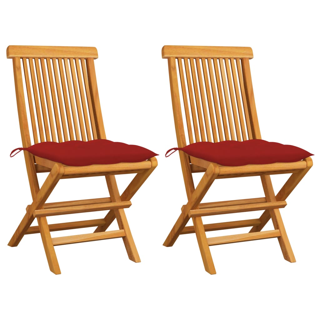 Zahradní Židle S Šedými Poduškami 6 Ks Masivní Teak