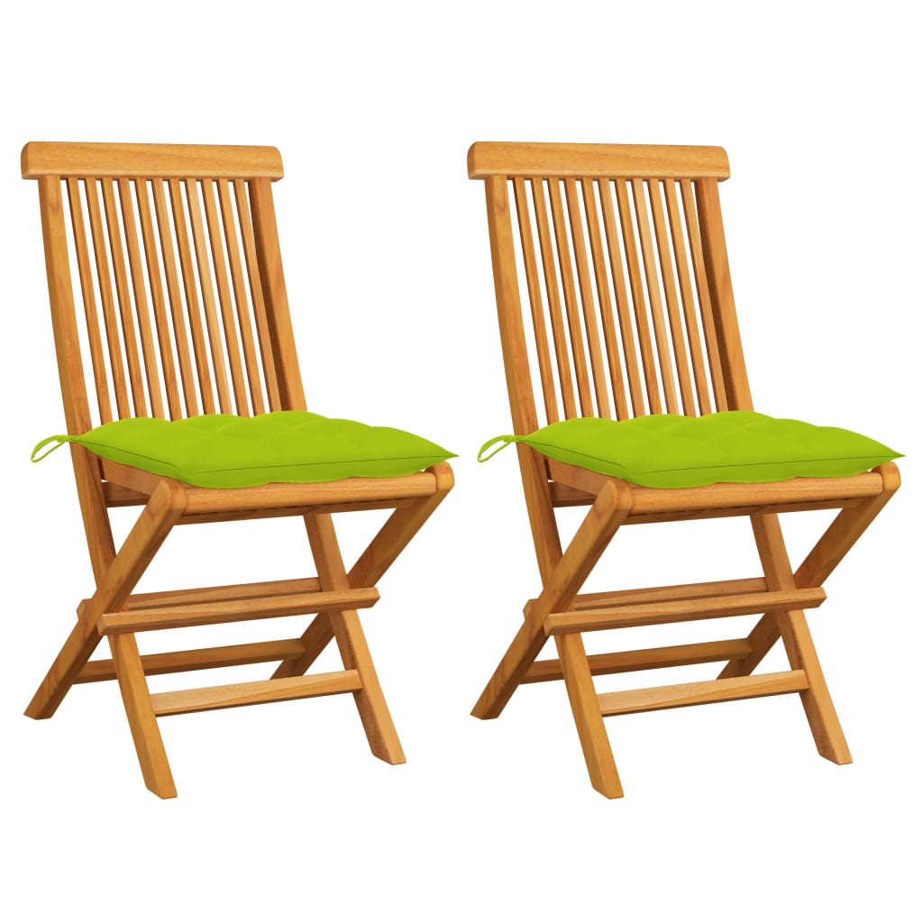 Zahradní Židle S Šedými Poduškami 6 Ks Masivní Teak