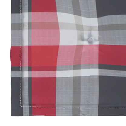 Zahradní Židle + Červené Kárované Podušky 2 Ks Masivní Teak