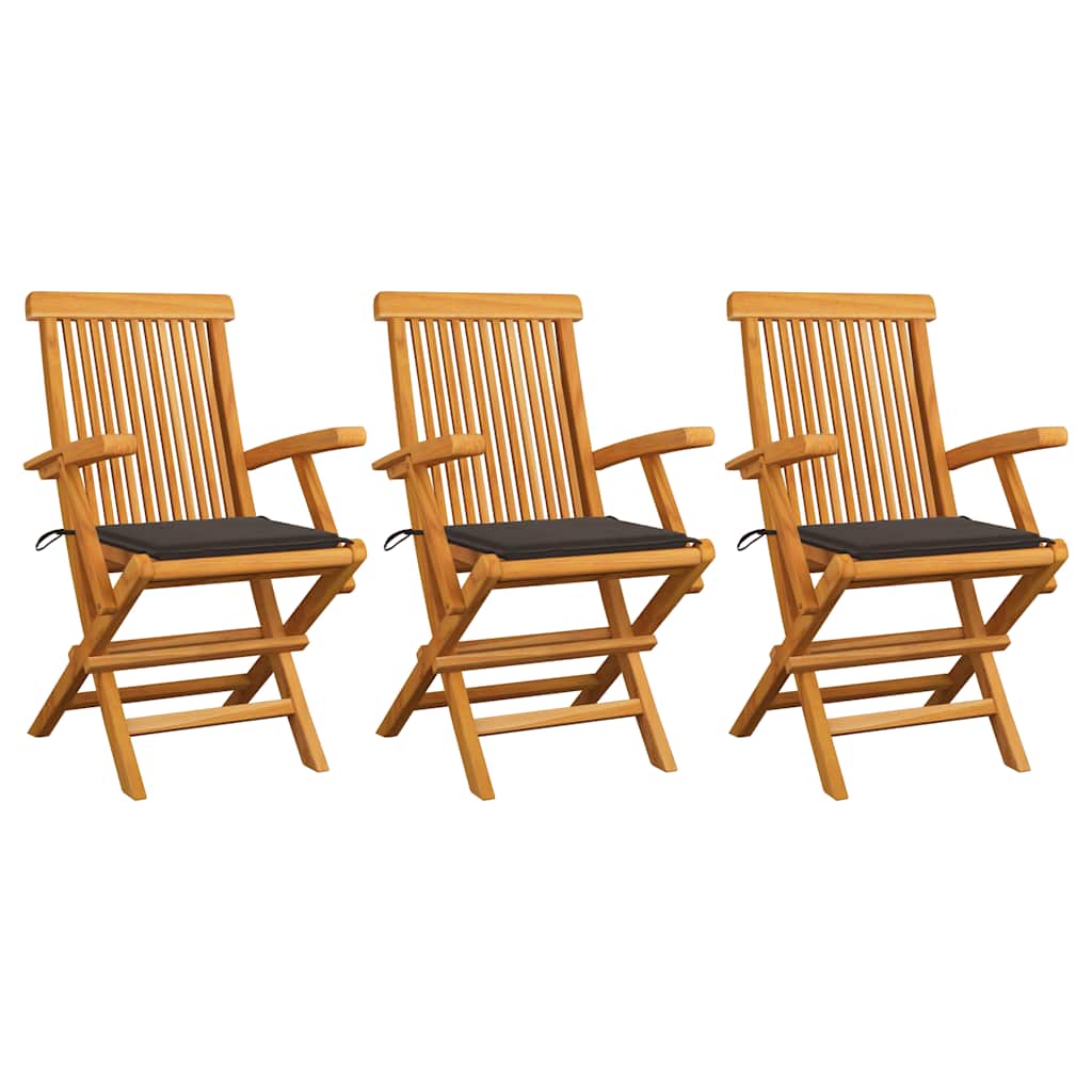 Zahradní Židle S Červeně Károvanými Poduškami 6 Ks Masivní Teak