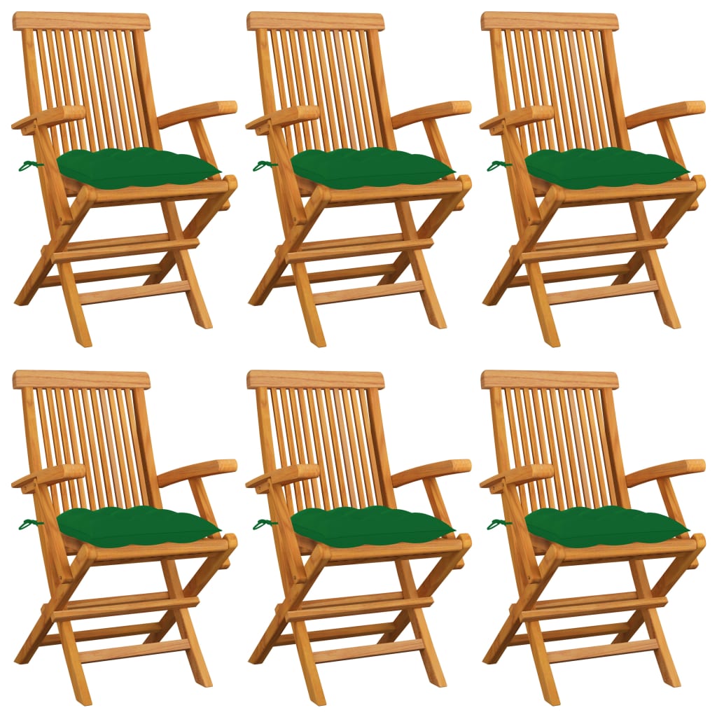 Zahradní Židle S Antracitovými Poduškami 6 Ks Masivní Teak