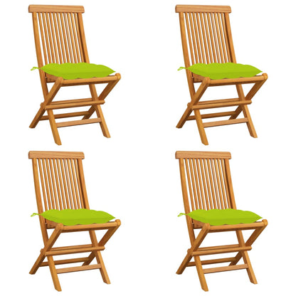 Zahradní Židle S Šedými Poduškami 6 Ks Masivní Teak