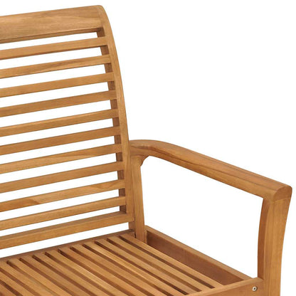 Zahradní Lavice S Antracitovou Poduškou 112 Cm Masivní Teak