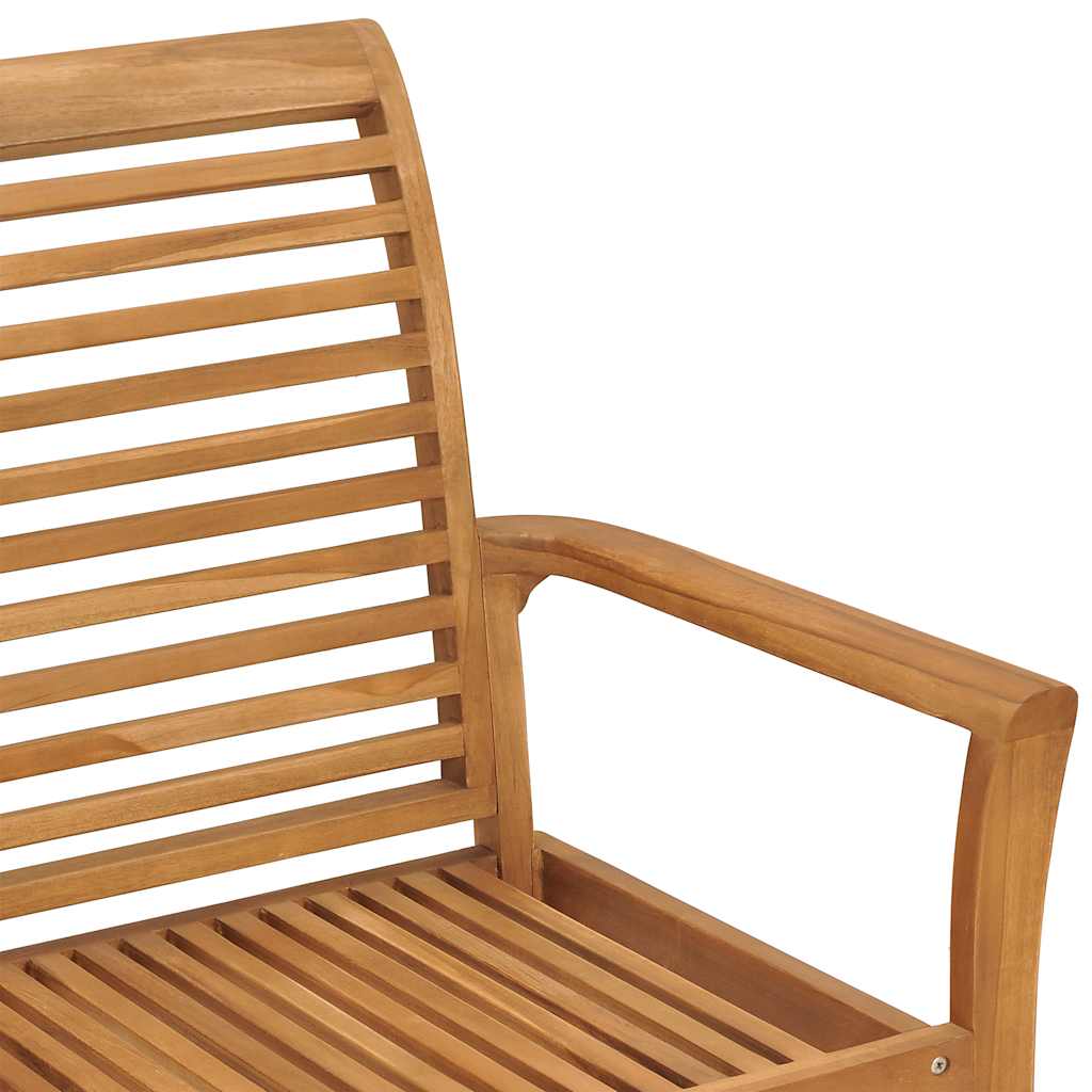 Zahradní Lavice S Krémovou Poduškou 112 Cm Masivní Teak