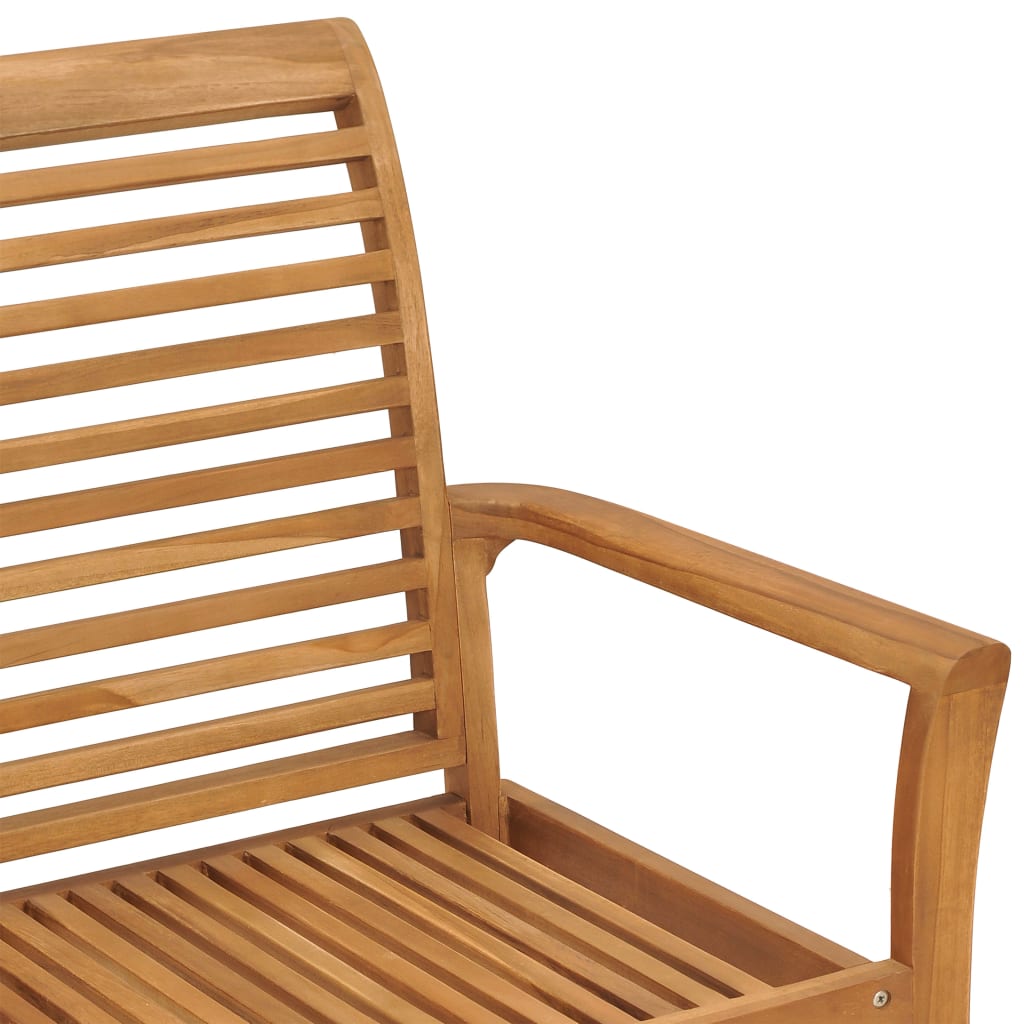 Zahradní Lavice S Jasně Zelenou Poduškou 112 Cm Masivní Teak