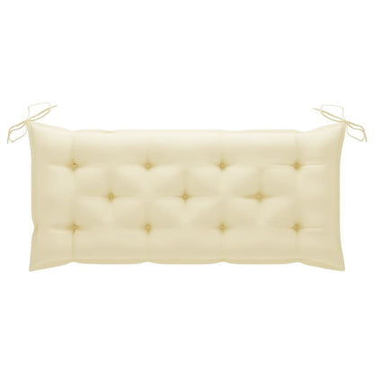 Houpačka S Krémově Bílou Poduškou 170 Cm Masivní Teak