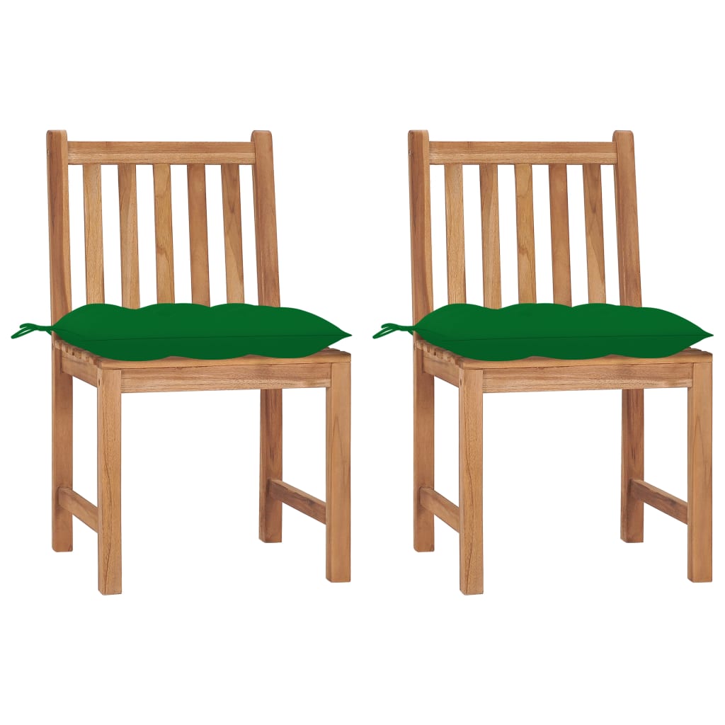 Zahradní Židle 6 Ks S Poduškami Masivní Teak