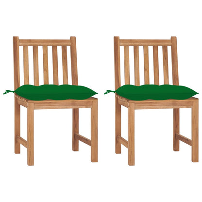 Zahradní Židle 6 Ks S Poduškami Masivní Teak