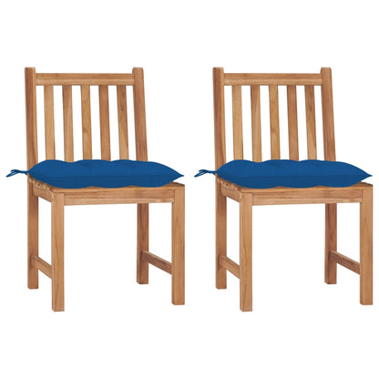 Zahradní Židle 6 Ks S Poduškami Masivní Teak