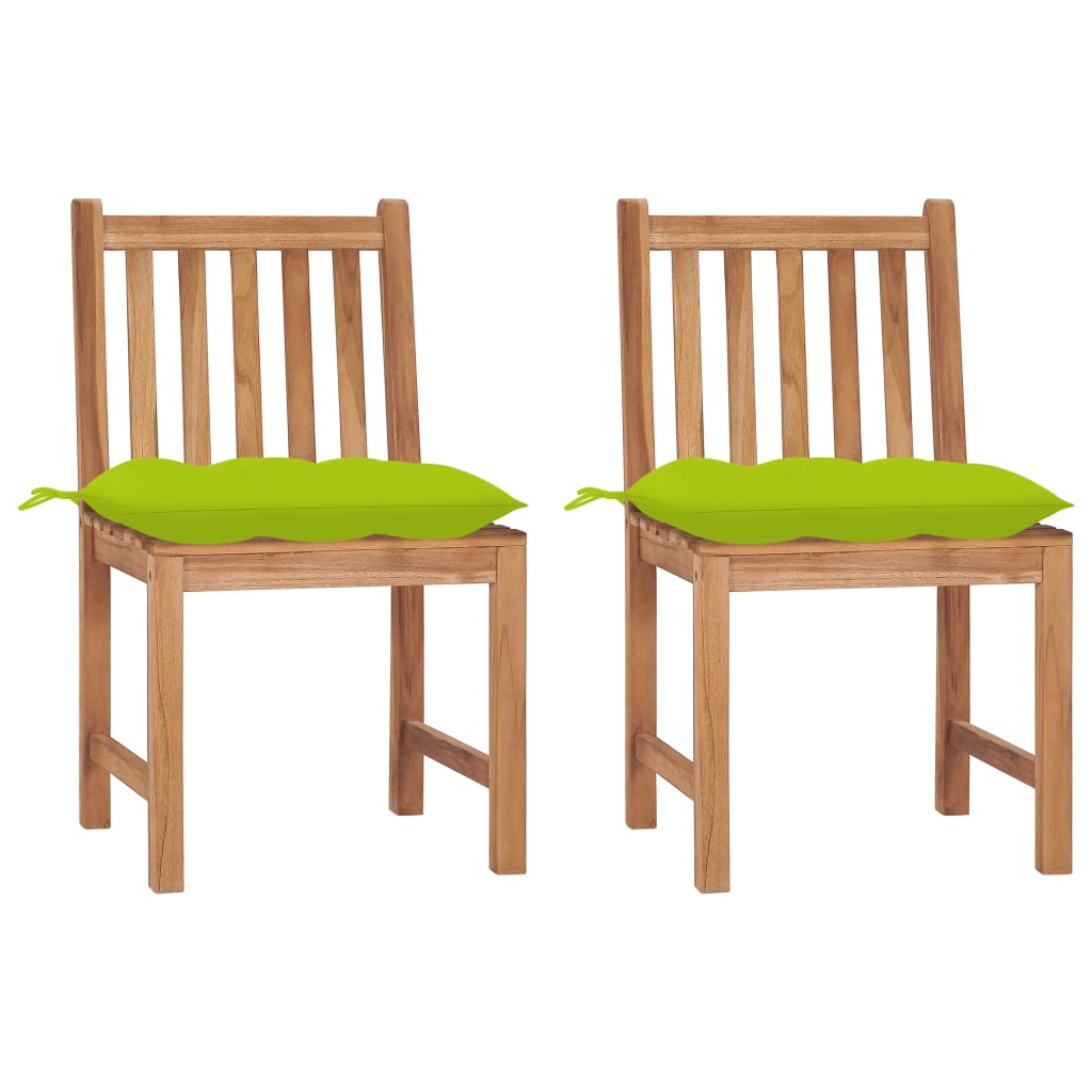 Zahradní Židle 6 Ks S Poduškami Masivní Teak