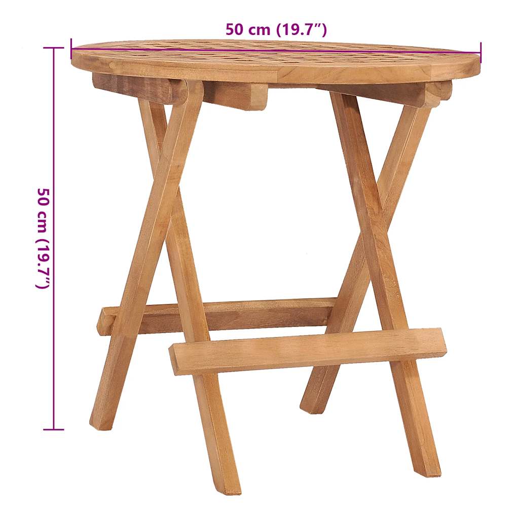 3Dílný Skládací Zahradní Jídelní Set S Poduškou Masivní Teak
