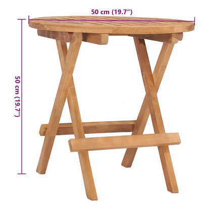 3Dílný Skládací Zahradní Jídelní Set S Poduškou Masivní Teak