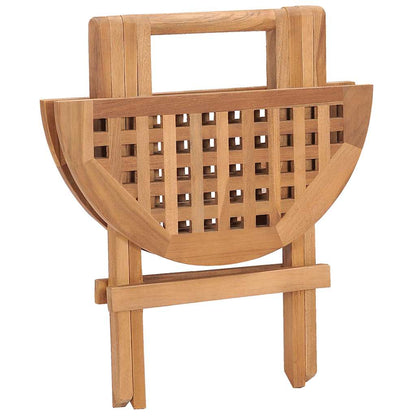 3Dílný Skládací Zahradní Jídelní Set S Poduškou Masivní Teak