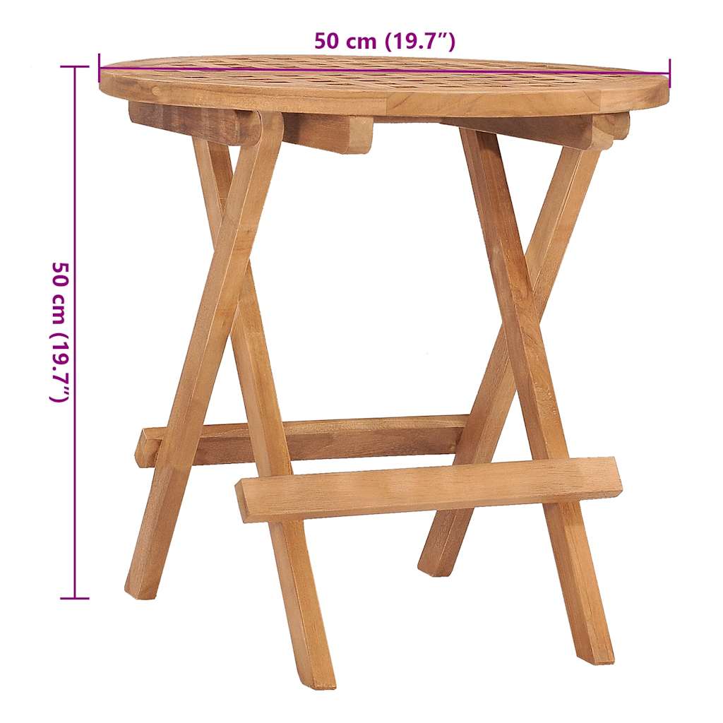 3Dílný Skládací Zahradní Jídelní Set S Poduškou Masivní Teak