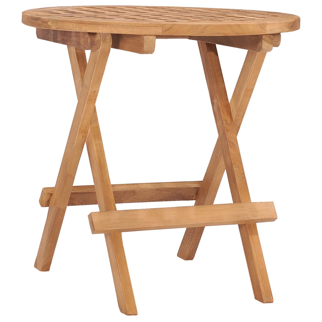 3Dílný Skládací Zahradní Jídelní Set S Poduškou Masivní Teak