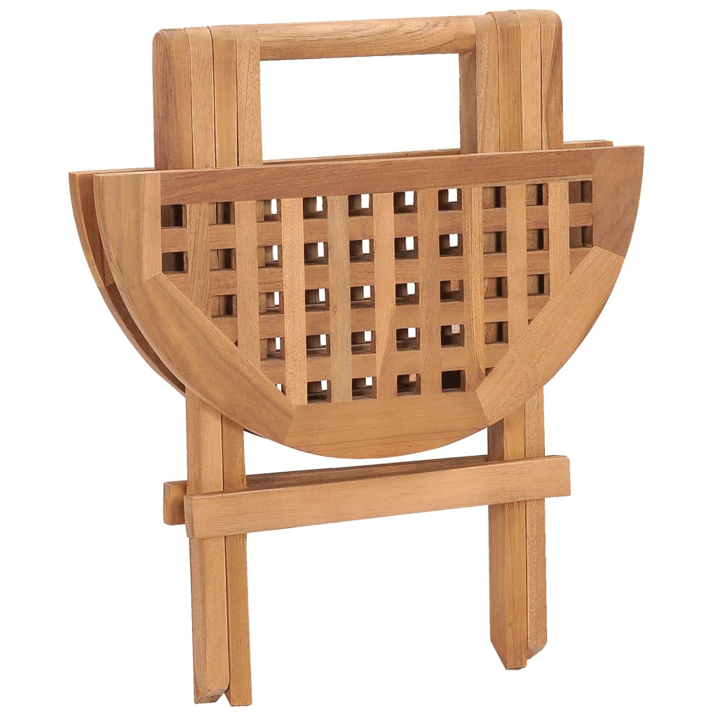 3Dílný Skládací Zahradní Jídelní Set S Poduškou Masivní Teak
