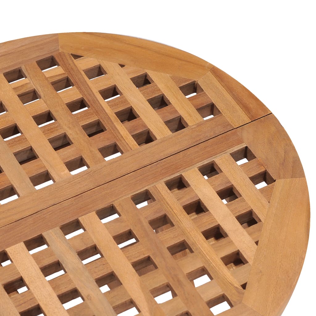 3Dílný Skládací Zahradní Jídelní Set S Poduškou Masivní Teak