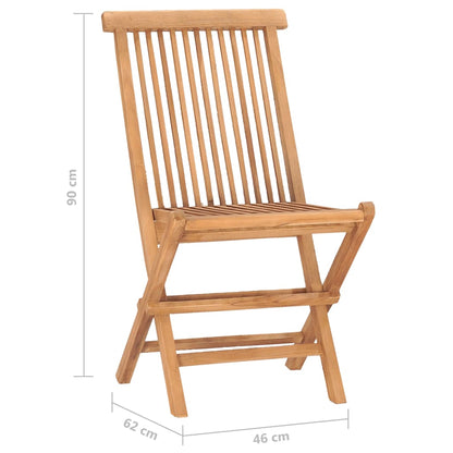 3Dílný Skládací Zahradní Jídelní Set S Poduškou Masivní Teak