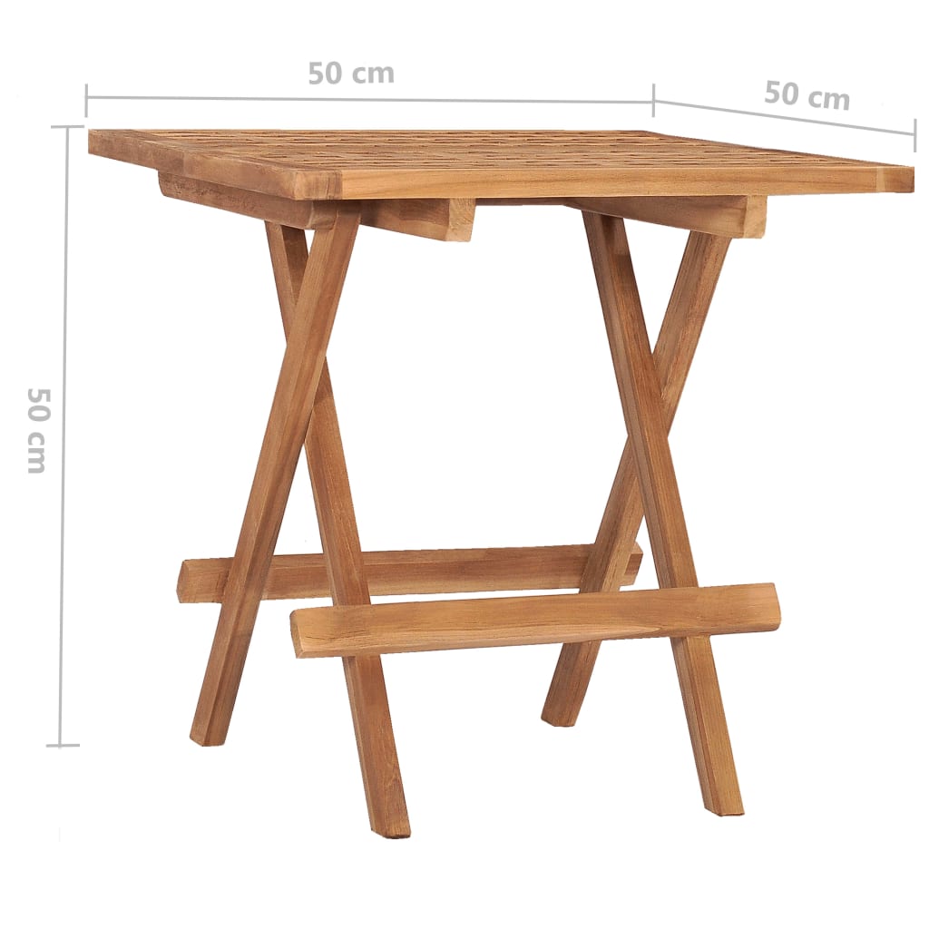 3Dílný Skládací Zahradní Jídelní Set S Poduškou Masivní Teak