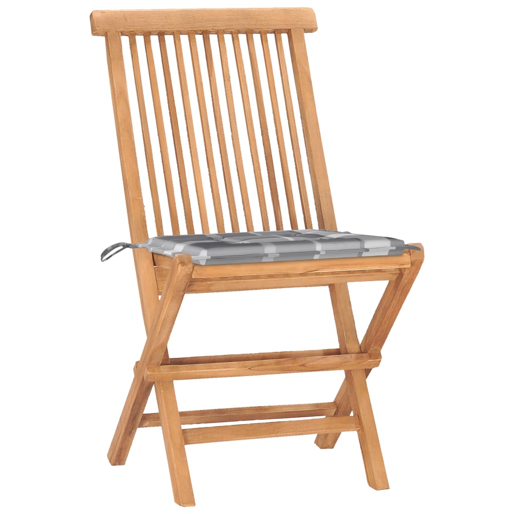 3Dílný Skládací Zahradní Jídelní Set S Poduškou Masivní Teak