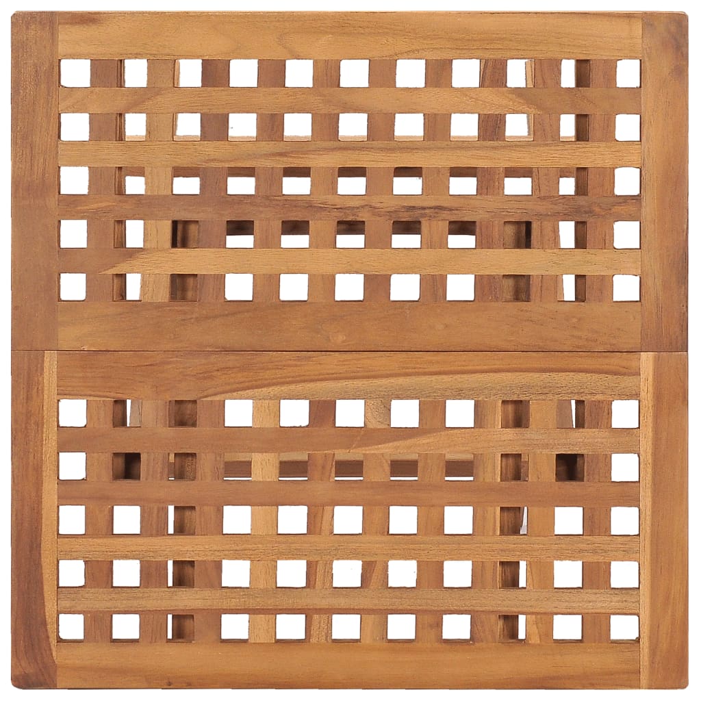 3Dílný Skládací Zahradní Jídelní Set S Poduškou Masivní Teak