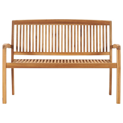 Stohovatelná Zahradní Lavice S Poduškou 128,5 Cm Masivní Teak